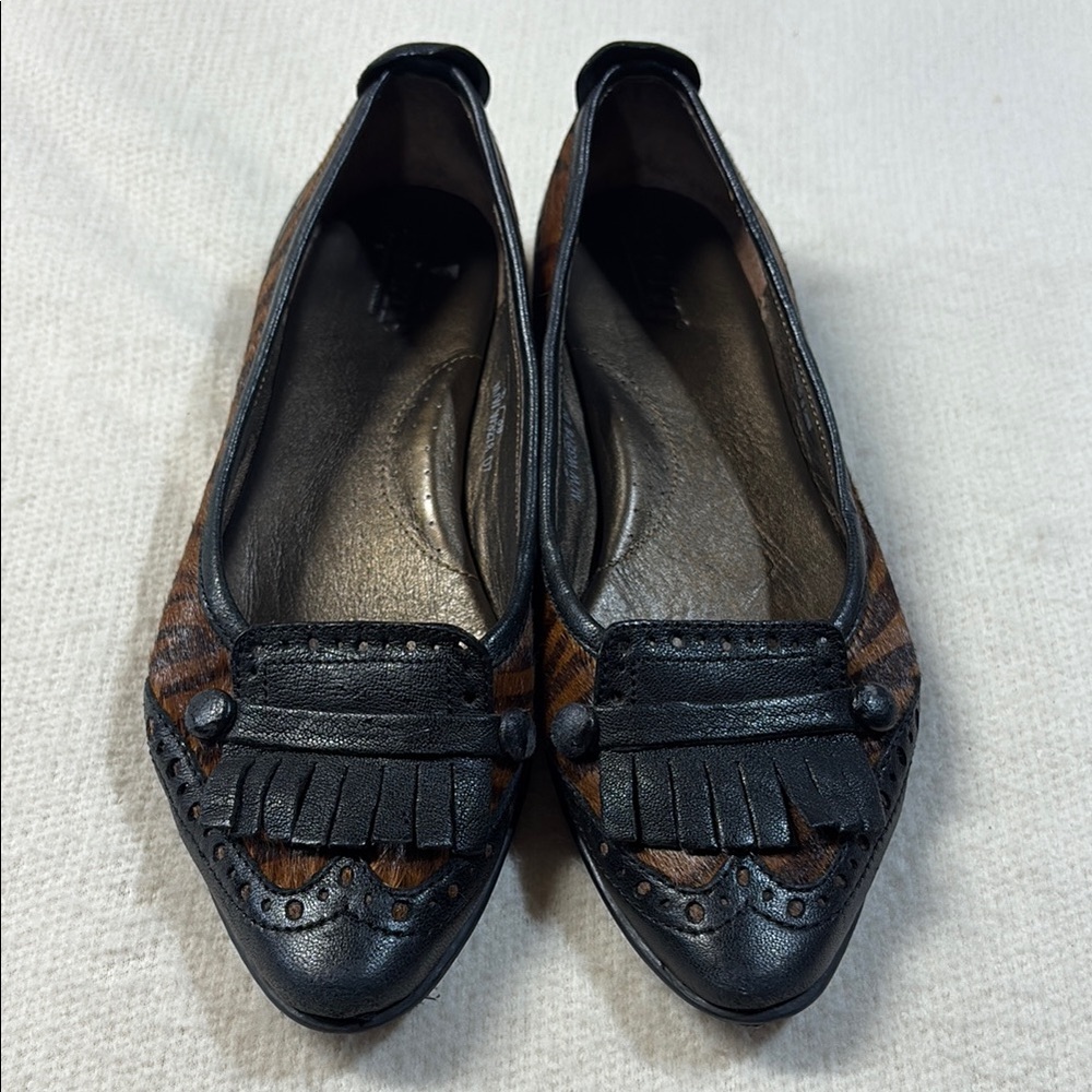 Born Black and Brown Women's Fringe Loafers